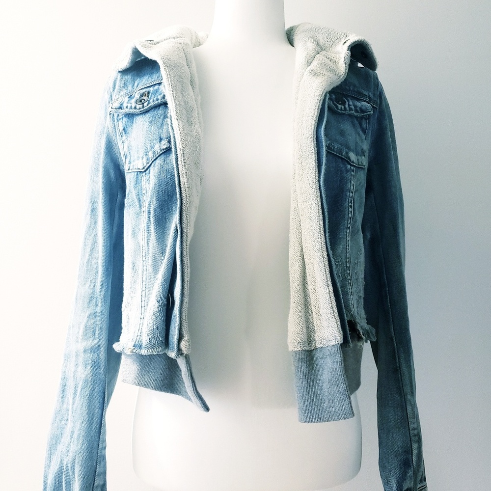 Free People Hooded Denim Jacket - Picture 4 of 5